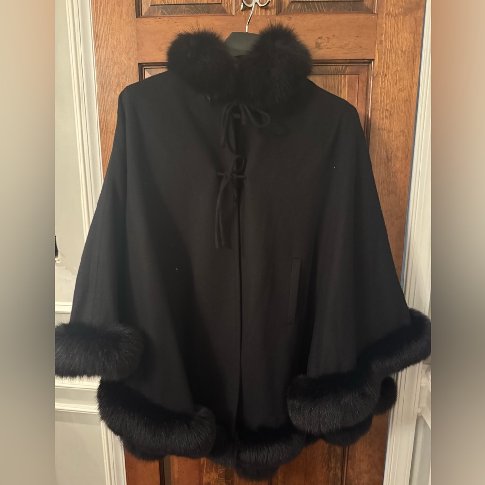 Gorgeous!!!! Cashmere and fox fur cape